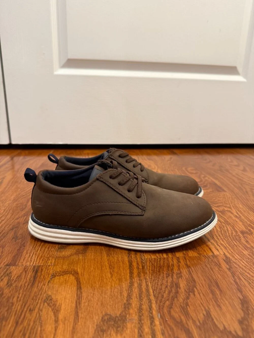 Deer Stags Dapper Jr Boys Brown Dress Shoes Size 3M
